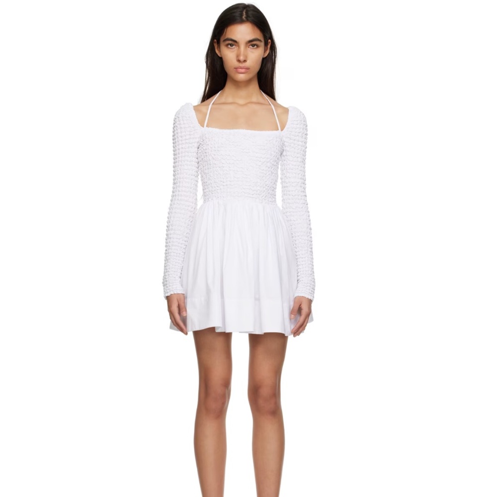 NWT Staud Cassidy Minidress in White L - Picture 1 of 2